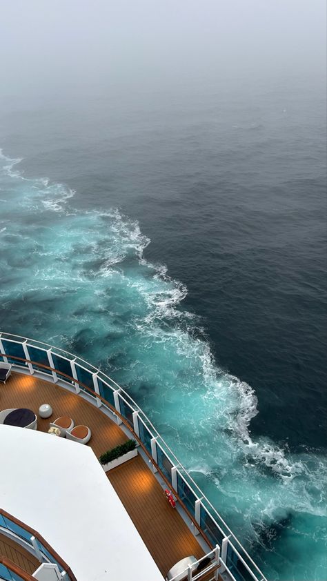 Misty ocean 
Cloudy rainy day on a ship 
Cruise ship 
Norway Cruise Ships Aesthetic, Family Cruise Aesthetic, Cruise Honeymoon Aesthetic, Cruise Ship Worker Aesthetic, Cruse Ship Aesthetic, Travel Aesthetic Cruise, Cruise Pictures Aesthetic, Working On A Cruise Ship Aesthetic, Cruise Asthetic Picture