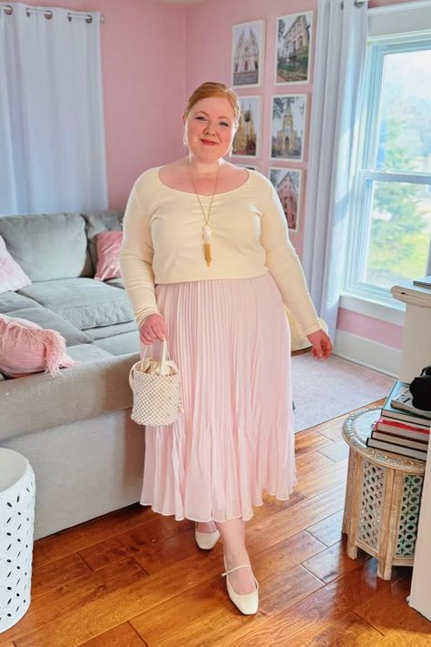 With Wonder And Whimsy, Wonder And Whimsy, Ivy City Co, Chic Soul, Full Figure Fashion, Ruched Top, Curvy Plus Size, Plus Size Summer, Pleated Midi Skirt