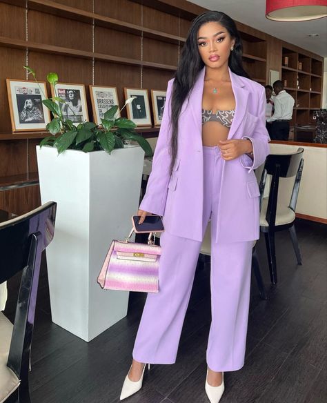 Shades Of Purple Outfit, Purple Outfit Ideas, Purple Outfit, Blazer Outfits Casual, Club Fits, Future Style, Purple Outfits, Graduation Outfit, Blazer Outfits