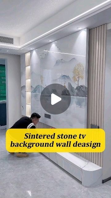 Tv Unit Wallpaper, Tv Background Wall Design, Integrate Art, Material Wallpaper, Tv Panel, Ad Home, Tv Background, Creative Background, Background Wall