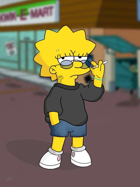 Simpsons Characters Art, Cool Lisa Simpson, Lisa Simpson Drawing, Lisa Simpson Wallpaper, Lisa Simpson Aesthetic, Simpson Aesthetic, Simpsons Aesthetic, The Simpsons Lisa, Simpsons Wallpaper