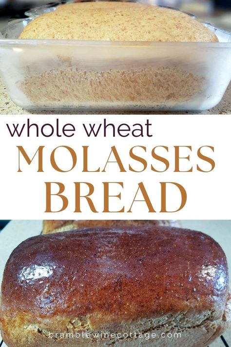 Whole Wheat Molasses Bread, Kamut Bread, Best Sandwich Bread, Healthier Bread, Molasses Bread, Whole Wheat Bread Recipe, Molasses Recipes, Wheat Bread Recipe, Plain Bread