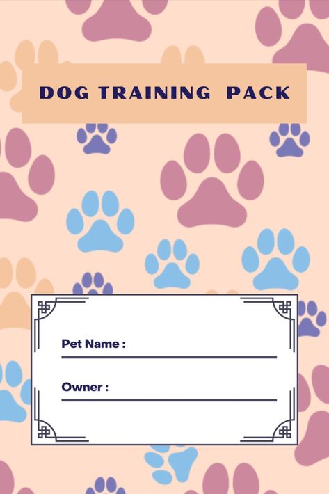 This printable Dog Training Pack will help you stay focused and keep track of your dog's training progress. Easily track the daily, weekly and monthly progress of your dog's training. Plan ahead of time and set your goals to make the training process more enjoyable for you and your dog. Diy Dog Training, Training Journal, Printable Dog, Daily Organization, Set Your Goals, Daily Goals, Log Book, Daily Reflection, Training Plan