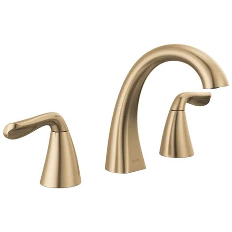 Delta Faucets Bathroom, Gold Bathroom Faucet, Gold Fixtures, Widespread Bathroom Faucet, Gold Bathroom, Delta Faucets, Bath Faucet, Champagne Bronze, Faucet Handles