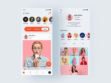 Social Media Ui Design, Social Media App Design, Social Media App Ui, Best Social Media Apps, Profile App, Social App Design, App Inspiration, Card Ui, Apps Design