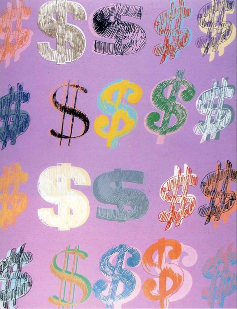 Dollar Sign, Andy Warhol, Purple