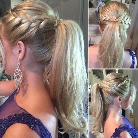 Easy French Braid, Valentines Hairstyles, French Braid Ponytail, French Braids, Draw People, French Braid Hairstyles, Braided Ponytail Hairstyles, A Ponytail, Popular Haircuts