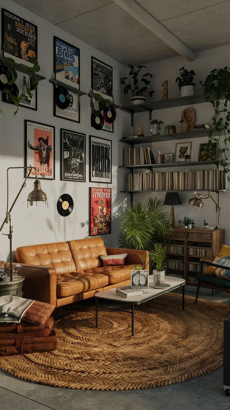 Home Decor Ideas Street Style, Edgy Living Room Ideas, Wall Decor Street Style, Urban Room Aesthetic, Street Style Home Decor, Street Style Apartment, Street Style Decor, Room Decor Edgy, Room Ideas Street Style