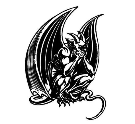 devil sketch that resembles a gargoyle Tato Grunge, Devil Tattoo, Tattoo Outline Drawing, Flash Tattoo Designs, Old School Tattoo Designs, Dark Art Tattoo, Tattoo Art Drawings, Dark Tattoo, Tattoo Flash Art