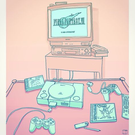 #ps1 #playstation #videogames #games #gaming #gamer #FFVII #finalfantasy #ff7 #finalfantasy7 #spyro #phazed #art #artwork #digitalart Gaming Aesthetic, Alien Aesthetic, New Retro Wave, Vaporwave Aesthetic, Retro Waves, Game System, Lara Croft, 90s Anime, Illustration Inspiration