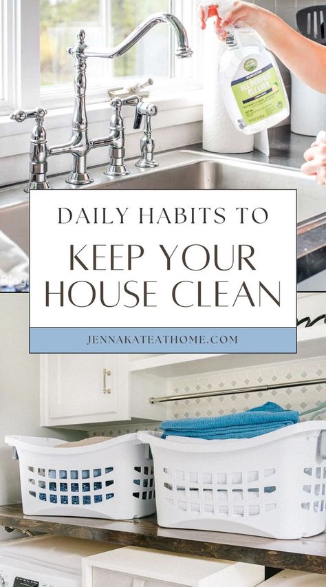 Create a daily cleaning to do list with these tasks to keep your home spotless! Follow our easy cleaning schedule with daily tasks to keep house clean and a daily cleaning list. Learn how to keep your house clean with simple household cleaning tips and a checklist that includes everything from a tidy kitchen to general upkeep. Stay organized and maintain a pristine home effortlessly! Keep Your House Clean, Daily Life Hacks, Daily Hacks, Simple Habits, Weekly Cleaning Schedule, Apartment Decoration, Cleaning Motivation, Daily Cleaning, Household Cleaning Tips