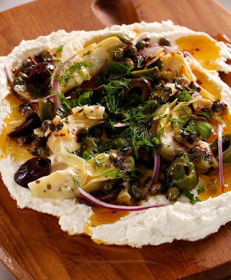 Whipped Feta And Olives, Whipped Feta Boards, Feta Board With Marinated Olives, Roasted Olives And Whipped Feta, Whipped Feta With Olives, Whipped Feta And Olive Dip, Whipped Feta And Roasted Olives, Olive Cheese Dip, Whipped Feta Dip Recipe