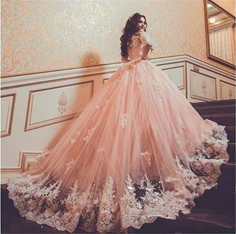 Pink Ball Gown Dress, Wedding Dresses Ideas, Pink Ball Gown, Wedding Dress Style, Ball Gown Dress, Princess Wedding Dresses, Dresses Ideas, Princess Wedding, Gown Dress