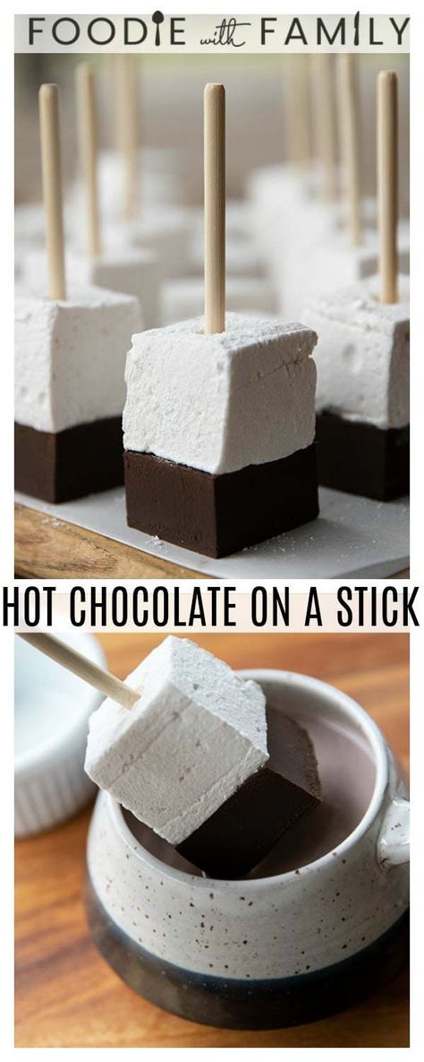 Cocoa Balls, Hot Chocolate On A Stick, Creamy Chocolate Fudge, Chocolate Fudge Topping, Creamy Fudge, Hot Chocolate Stirrers, Hot Chocolate Spoons, Diy Hot Chocolate, Hot Chocolate Gifts