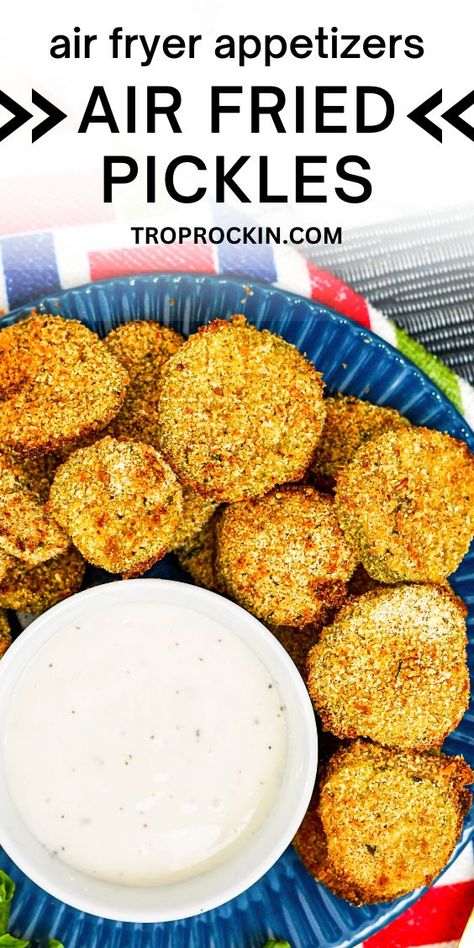 Air Fryer Pickle Chips, Crispy Fried Pickles, Air Fried Pickles, Air Fryer Pickles, Air Fryer Fried Pickles, Fried Pickle Chips, Fried Pickles Recipe, Classic Savory, Lunch Sides