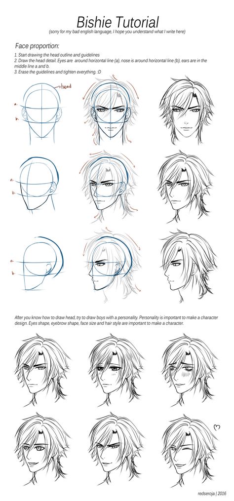 Face Shape Practice, Head Refrence Anime, Anime Head Toturial, Manga Male Face Tutorial, Manhwa Head Tutorial, How To Sketch Anime Face, Male Head Drawing Tutorial, Manga Head Tutorial, Anime Face Guidelines