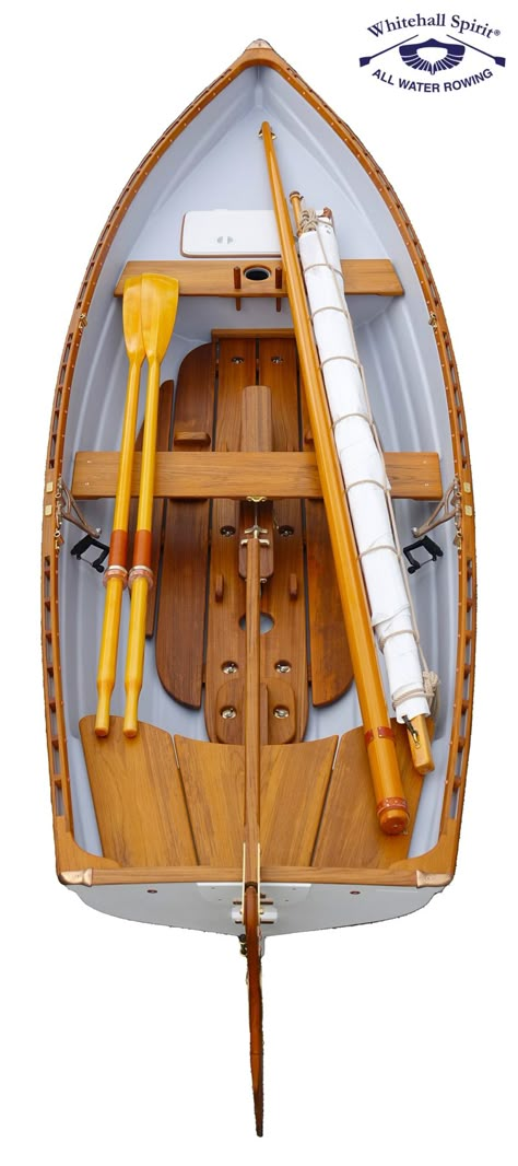 Classic Whitehall Spirit® Tyee 14 Sailing Rowboat – Whitehall Rowing & Sail Diy Sailboat, Wooden Row Boat, Wooden Boat Kits, Model Sailboats, Wooden Speed Boats, Sailboat Plans, Navi A Vela, Sailing Dinghy, Wooden Sailboat