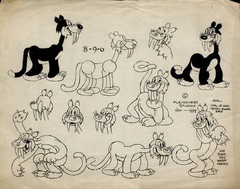 Fleischer Studios, Cartoon Disney, 1930s Cartoons, Old Cartoon Characters, Drawing Cartoon Characters, Classic Cartoon Characters, Retro Cartoons, Bear Cartoon, Animation Reference