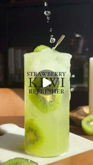 779K views · 59K likes | Nikki Sips 🤘🏻🍸 on Instagram: "This drink came out as the most wonderful happy accident.  I ran out of regular sparkling water while filming 🫠, so I used the strawberry flavor I had on hand. & let me tell you, 7 year old Nikki clutching her strawberry kiwi capri sun is LOVING it.  I hope you do too! 🫶🏼

____

Strawberry Kiwi Refresher

You’ll Need:

1 kiwi, peeled and sliced
1.5 oz light rum
1/4 oz @malibu_rum 
1 lime, juiced
1 oz simple syrup
@waterloosparkling Strawberry Flavor

Prep your glass by adding a small scoop of ice, a kiwi slice, more ice, another kiwi slice, more ice, and a final kiwi slice.  In a shaker tin, muddle three pieces of kiwi.  Add simple syrup, rum, coconut rum, and lime juice.  Shake for 8 seconds.  Strain into prepped glass & top wit Kiwi Refresher, Kiwi Slice, Alcoholic Treats, Malibu Rum, Light Rum, Strawberry Flavor, Capri Sun, Strawberry Kiwi, 8 Seconds