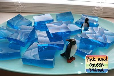 Birthday Jello, Jello Jiggler, Polar Bear Party, Penguin Birthday Party, Party Birthday Cake, Penguin Baby Showers, Blue Jello, Penguin Theme, Penguin Baby