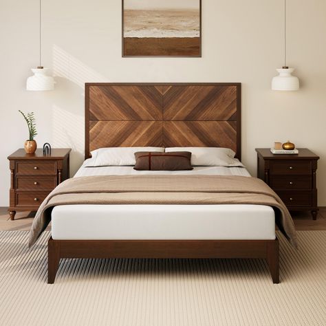 Solid wood bed design