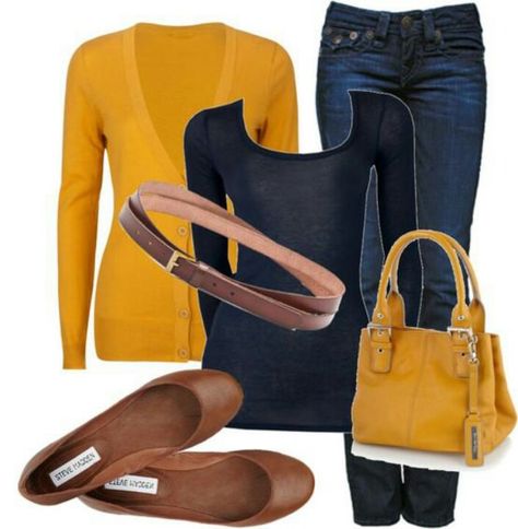 Everyday chic Jeans And Flats, Outfit Jeans, Sport Chic, Yellow Sweater, Mode Style, Fall Winter Outfits, Mode Outfits, Passion For Fashion, Outfit Inspirationen