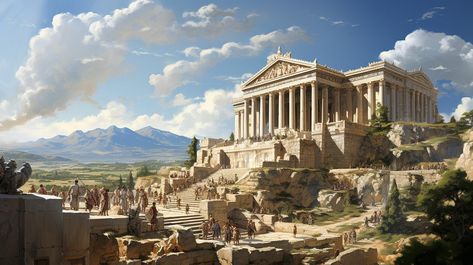 Ancient Rome Art, Tris Tattoo, Environment Studies, Worldbuilding Inspiration, Greek Theme, Rome Art, Roman Mythology, Historical Art, Fantasy Concept Art