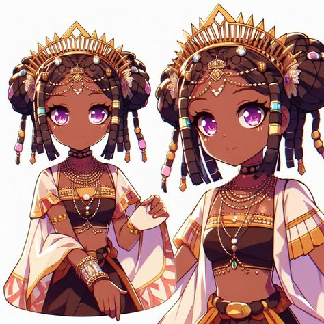 African Anime, Prince Clothes, Woman Artwork, Dreads Girl, Oc Character, Black Woman Artwork, Black Characters, Vector Portrait, Anime Princess