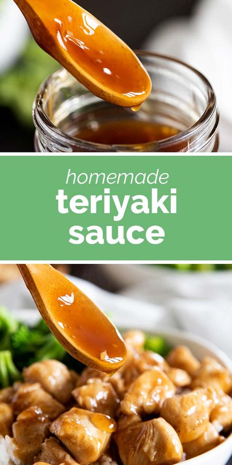 An easy homemade teriyaki sauce recipe made from pantry staples. This sauce is bold and thick and is great as a marinade or as a sauce served with your favorite meats or vegetables. Easy Teriyaki Sauce Recipe, Make Teriyaki Sauce, Resep Burger, Recipes Sauces, Teriyaki Chicken Skewers, Teriyaki Sauce Recipe, Hawaiian Recipes, Cibo Asiatico, Fry Sauce