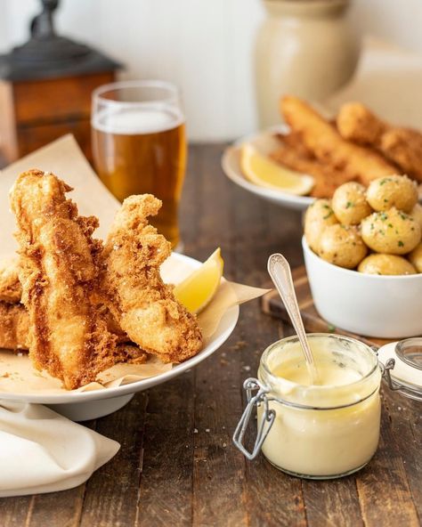 Indulging in the ultimate comfort food: crispy Pacific Cod fish and chips! 🐟🍟 Can’t beat that perfect crunch with every bite. Link in bio. #FishAndChips #PacificCod #ComfortFood #SeafoodLovers #PacificCod #CookingInspiration #WildAlaskaSeafood #FromFisherToFork Cod Fish And Chips, Fried Halibut, Alaskan Halibut, Pacific Cod, Yotam Ottolenghi Recipes, Malt Vinegar, Roasted Baby Potatoes, Alaskan Salmon, Herb Salad