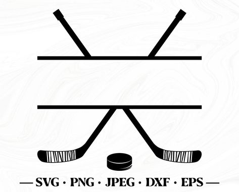 Hockey Svg Files Free, Hockey Svg, Hockey Tournaments, Hockey Birthday, Designs For Cricut, Svg Monogram, Address List, Hockey Sticks, Buy Pictures