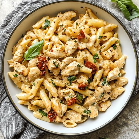 Chicken Pasta Skillet, Tomato Chicken Pasta, Dinner Recepies, Pasta Skillet, Pasta With Chicken, Tomato Chicken, Pasta Penne, Easy Pasta Dinner, Fast Dinner Recipes