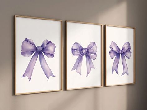 Bow Print Wall Art, Bow Nursery Print, Purple Bow Nursery Wall Art, Bow Nursery Art, Bow Nursery, Lilac Nursery, Purple Nursery, Girls - Etsy Nursery Lilac, Lavender Nursery Decor, Bow Nursery, Nursery Purple, Lilac Nursery, Purple Nursery Girl, Lavender Nursery, Bow Wall, Lavender Paint