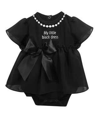 Zulily.com Gothic Baby, Goth Baby, Cute Black Dress, Bodysuit Dress, Black Party Dresses, Bodysuit Fashion, Sport Dress, Black Party, Diaper Cover