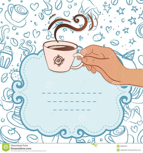 Free Coffee Invitation Template | Tea party invitation vintage style frame with hand holding cup of ... Hand Holding Cup, Coffee Invitation, High Tea Invitations, Frozen Birthday Party Invites, Spa Birthday Party Invitations, Tea Types, Football Party Invitations, Card Artwork, Coffee And Cake