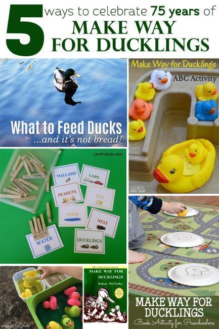 Celebrate the 75th anniversary of Make Way for Ducklings, the children's classic by Robert McCloskey, with these 5 fun hands-on learning activities inspired by this favorite book! | Toddlers | Preschool | Children's Books | Ducks | What To Feed Ducks, Spelling Tips, Character Education Activities, Montessori Math Activities, Abc Activity, Duck Feed, Preschool Fine Motor Skills, Make Way For Ducklings, Alphabet Activity