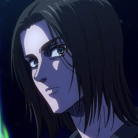 Eren Yeager Gif, Eren Yeager, Attack On Titan, Animated Gif, Gif, Hair, Anime, Blue