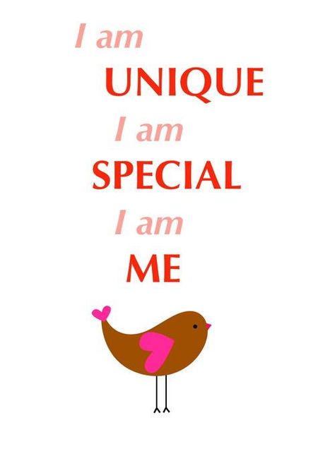 I am Unique. I am Special. I am Me! Positive Quotes For Life Encouragement, I Am Me, I Am Special, I Am Unique, Me Myself And I, Quotes For Kids, Good Thoughts, Daily Affirmations, Positive Thoughts