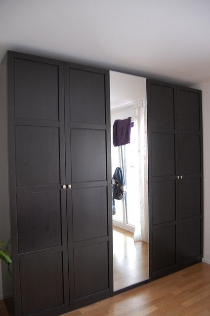 Ikea Pax Wardrobe With Hemnes Doors                                                                                                            IKEA Pax Hemnes. Hemnes Wardrobe, Ikea Closet Doors, Custom Closet Doors, Ikea Wardrobe, Ikea Closet, Ikea Pax Wardrobe, Closet Hacks, Pax Wardrobe, Bedroom Armoire