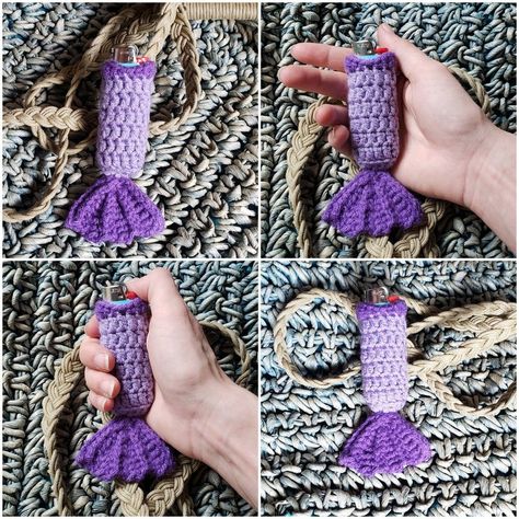 Crochet Vibes, Learn Crochet Beginner, Bag Holder Pattern, Meet Me There, Lighter Holder, Lighter Cover, Tiny Crochet, Crochet Fish, Bic Lighter