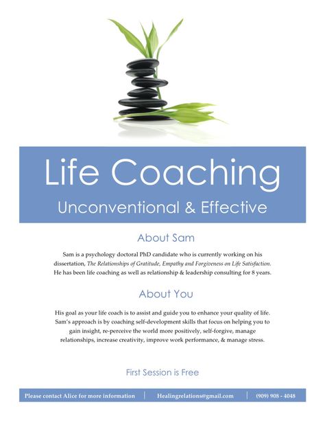 Life Coaching Flyer Life Coach Flyer Design, Life Coach Flyer, What Is A Life Coach, Spiritual Life Coaching Tools, Coaching Workbook, Life Coach Certification, Increase Creativity, Life Coaching Business, Life Satisfaction