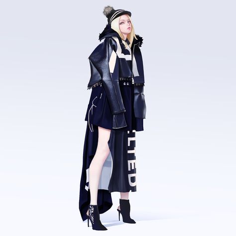 ArtStation - practice drawing, wonbin lee Cyberpunk Fashion, Futuristic Fashion, Image Editor, London Life, Inspiration Mode, Looks Style, Mode Inspiration, Fashion Details, Look Cool