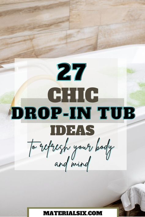 Whether you love to relax in your bath or just want to enjoy a relaxing soak without having to get out of your pajamas, drop-in tubs are the answer. And if you're considering adding a bathtub to your bathroom, then you need to read this. Drop In Tubs Master Bath, Bathtub Faucet Placement, Drop In Tub Surround, Soaking Tubs Master Bath, Drop In Tub Ideas, Bathtub Tile Surround, Tile Around Bathtub, Bathtubs Ideas, Tub Surround Ideas