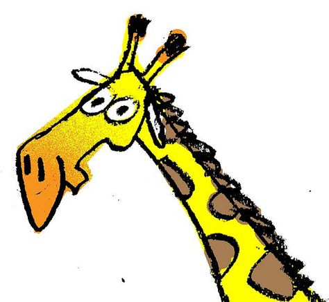 Giraffe Looking Left Giraffe Drawing Easy, Giraffe Drawing, Giraffe Illustration, Cartoon Giraffe, Animal Art Prints, Face Illustration, A Giraffe, Kids Artwork, Mini Drawings