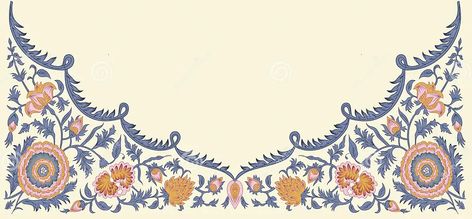 Flower Ethnic Indian Pattern Seamless Border. Stock Illustration - Illustration of indian, drawing: 291262312 Indian Ornaments Pattern, Indian Floral Pattern, Indian Ornaments, Indian Drawing, Decoration Illustration, Landscape Borders, Vector Border, Indian Flowers, Indian Wedding Cards