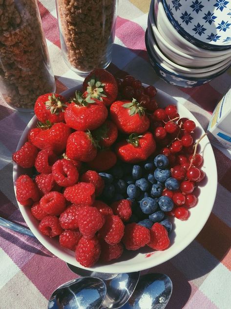 Greek Yogurt Breakfast Bowl, Dairy Free Greek Yogurt, Aesthetic Smoothie, Yogurt Breakfast Bowl, Greek Yogurt Breakfast, Breakfast Aesthetic, Summer Breakfast, Healthy Lifestyle Food, Summer Berries