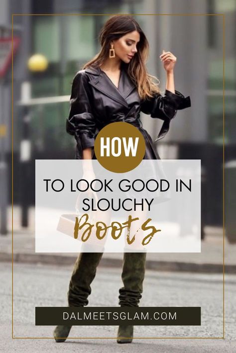 How to look good in slouchy boots | Slouchy Boots | Slouchy Boots Outfit |Boots For Women | Boots Outfit #boots #bootsoutfitforwomen Tall Slouchy Boots Outfit, Slouchy Boots Outfit Jeans, How To Wear Slouchy Boots, How To Style Slouchy Boots, Knee High Slouchy Boots Outfit, Black Leather Boots Outfit Knee High, Slouch Boots Outfit, Slouchy Boots Outfit, Black Leather Boots Outfit