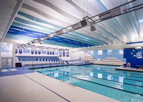 Hudson City Schools - Natatorium Addition & Renovation | Designed by Hasenstab Architects | #Pool #Natatorium #K12Design #LockerRooms #GrandStand Kindergarten Interior, Mom Dr, Swim School, Swim Meet, Sims Ideas, Experience Center, Renovation Design, Northeast Ohio, Stay Weird