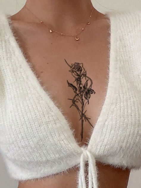 Tattoo Inspo Women, Chest Tattoos Women, Sharpie Tattoos, Spine Tattoos For Women, Chest Tattoos For Women, Pretty Tattoos For Women, Stylist Tattoos, Cute Tattoos For Women, Classy Tattoos