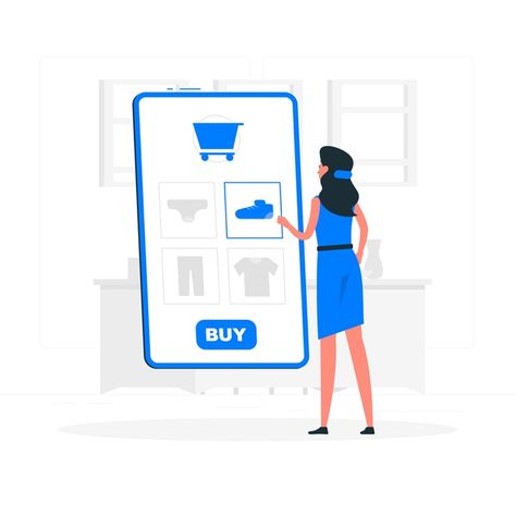 Online shopping concept illustration | Free Vector #Freepik #freevector #business #web #internet #app Best Mobile Apps, Ecommerce App, Tops Online Shopping, App Developer, Buy Clothes Online, Ios App Development, Vector Online, Website Illustration, Ipad App